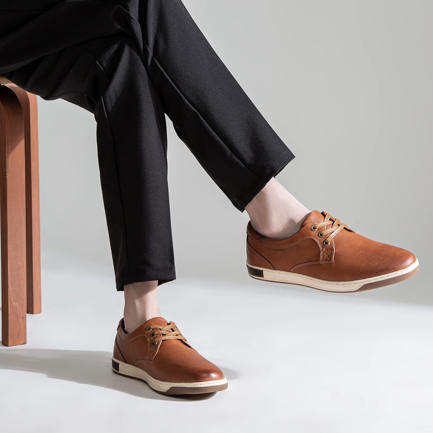 Jousen Men's Fashion Sneakers Classic Retro Casual Shoes for Men Breathable Business Dress Sneaker - Image 7