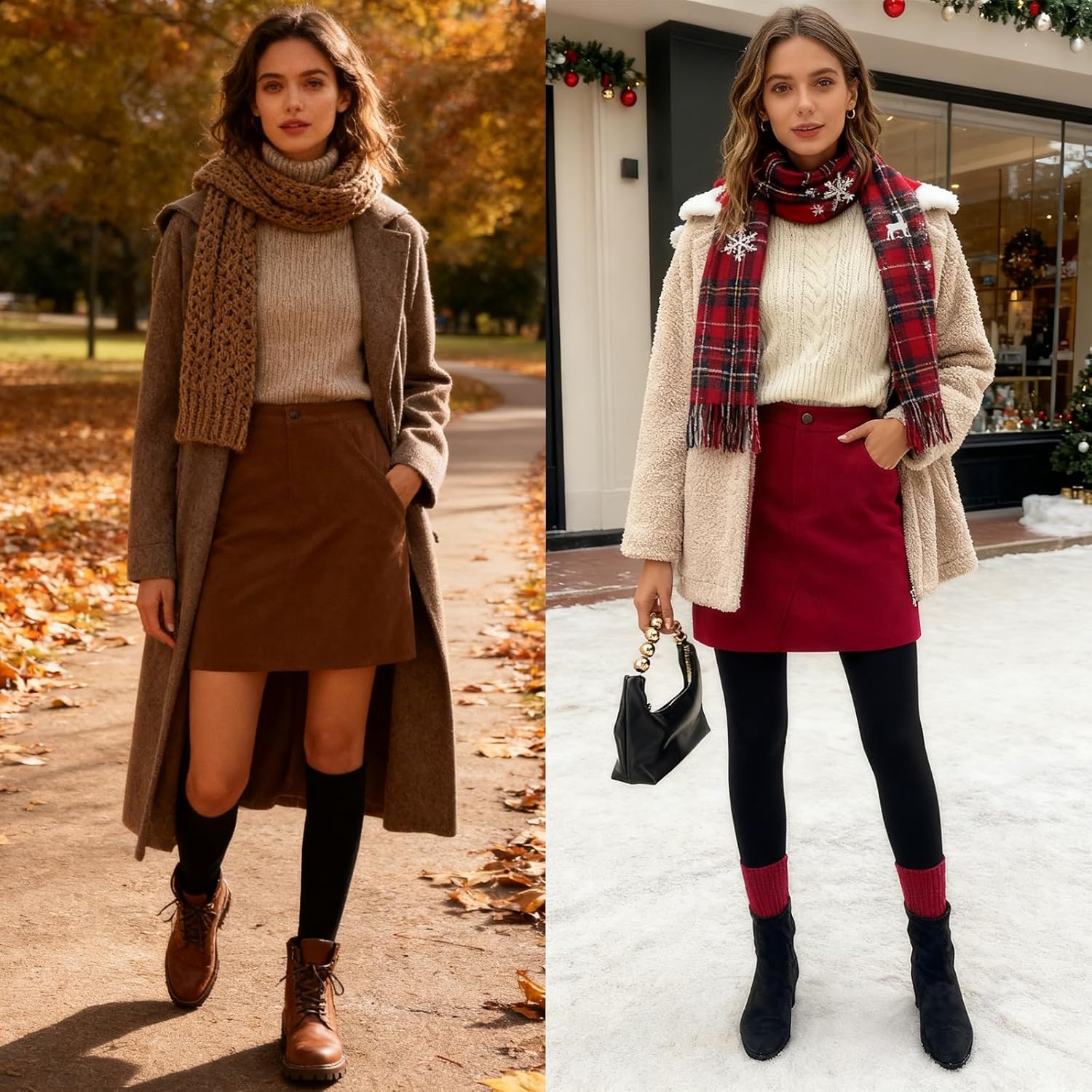 Kate Kasin Women Corduroy Skirt Mini Pencil Skirt Elastic High Waist Skirt with Pockets 2025 - Image 4