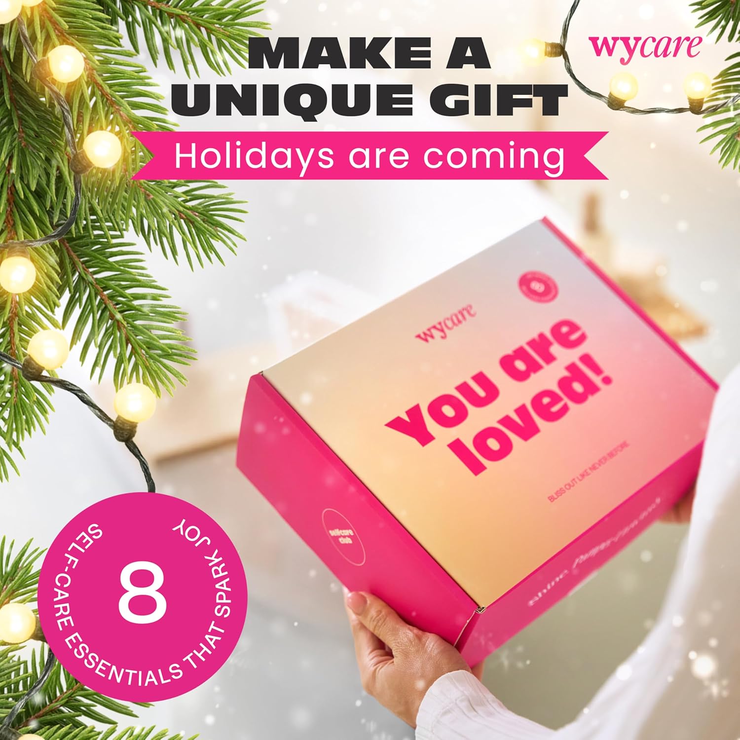 Wycare Gift Box for Women - Perfect Birthday Spa Gift Baskets for Women - Best Friend Birthday Box Care Package - Get Well Soon Self Care Set - Advent Calendar Alternative - Image 2