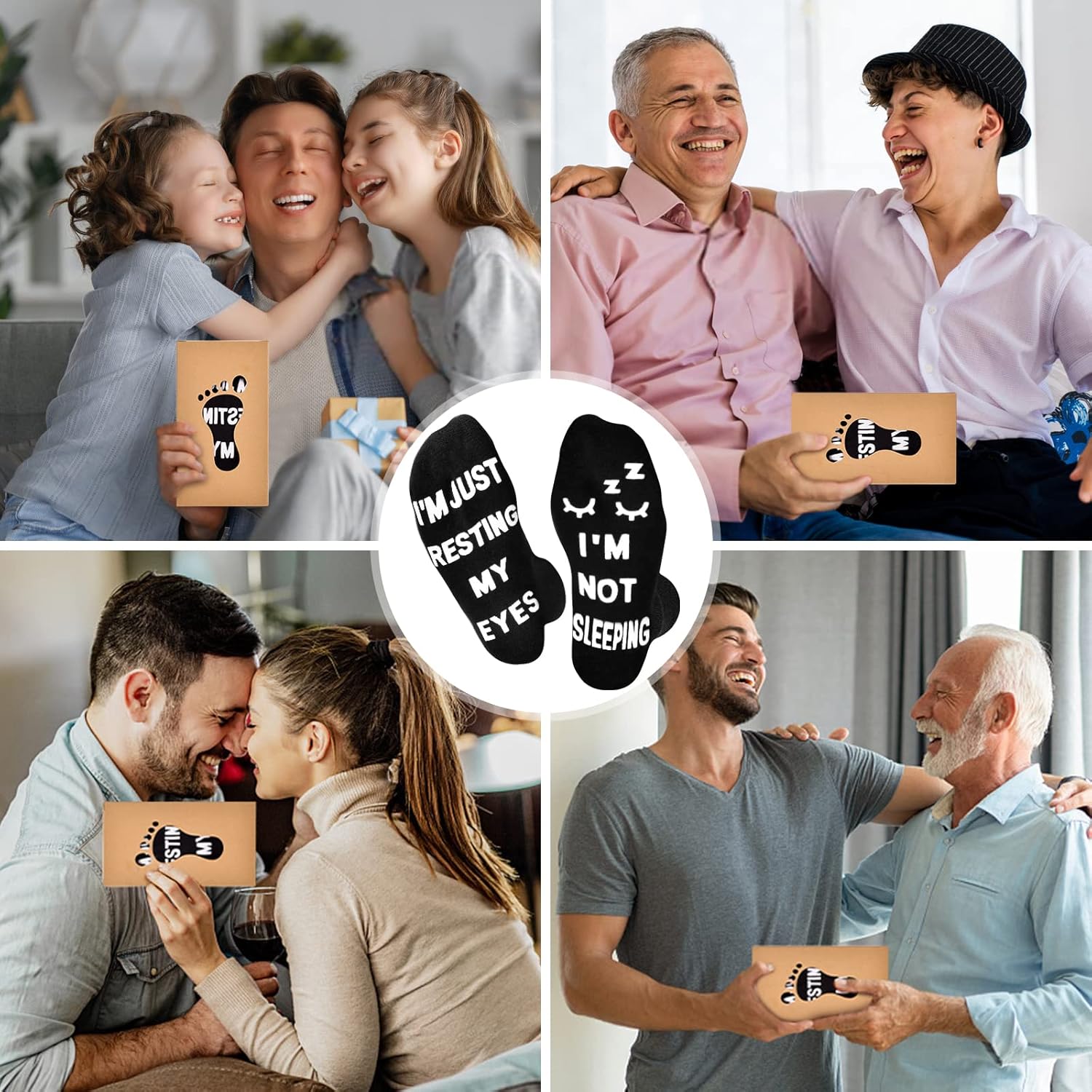 FilmHoo Birthday Gifts for Men Dad Valentines Day Gifts for Him Fathers Day Dad from Wife, Easter Mens Funny Socks - Image 7