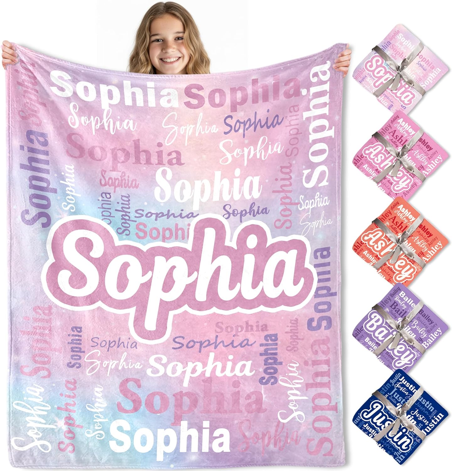 ThermoThrill Personalized Blankets for Kids Gifts for Teen Girls Custom Blanket and Throws Flannel Customized Christmas Birthday Gifts