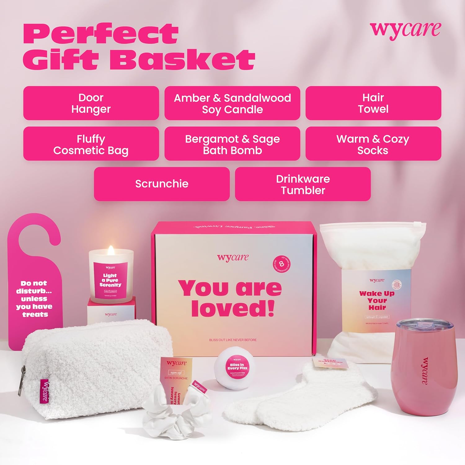 Wycare Gift Box for Women - Perfect Birthday Spa Gift Baskets for Women - Best Friend Birthday Box Care Package - Get Well Soon Self Care Set - Advent Calendar Alternative - Image 4