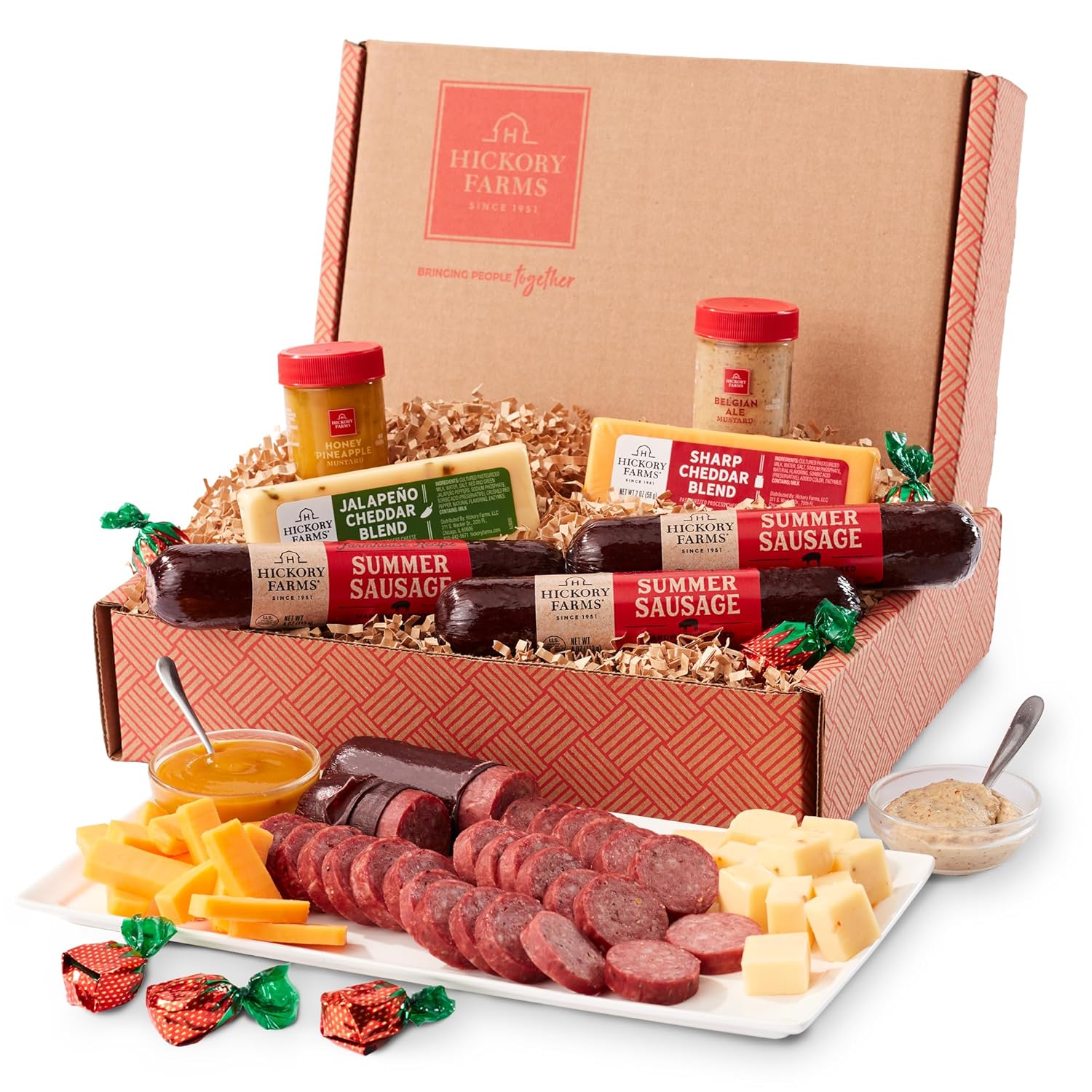 Hickory Farms Savory & Sweet Farmhouse Meat and Cheese Gift Basket (Small) - Box Set | Charcuterie Board Food | Summer Sausage | Father's Day | Mother's Day | Easter | Christmas | Holiday | Housewarming | Gourmet | Sympathy | Care Package - Image 3