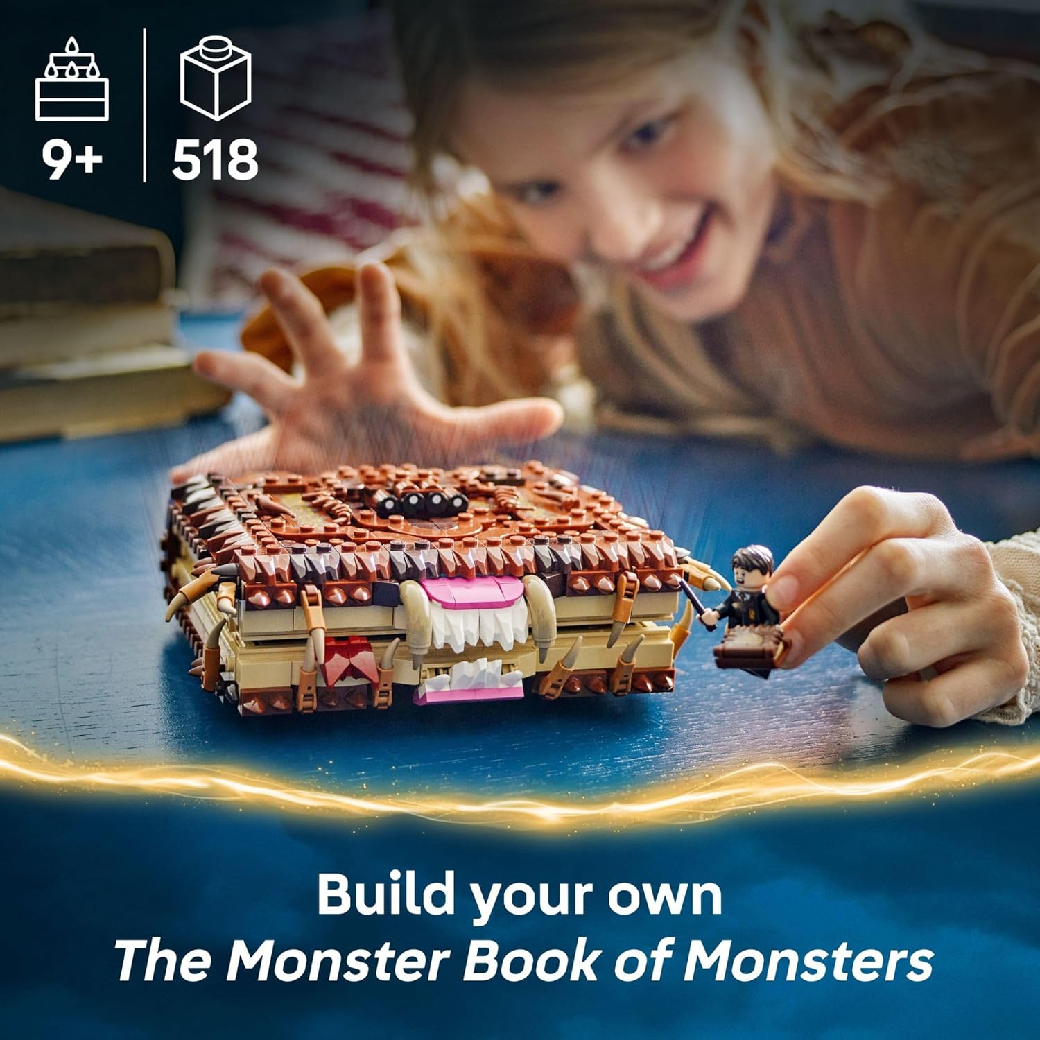 LEGO Harry Potter Chomping Monster Book of Monsters Kids Toy - Pretend Play Set for Boys and Girls, Ages 9+ - Collectible Neville Longbottom Minifigure- Gift Idea for Birthdays and Book Lovers - 76449 - Image 2