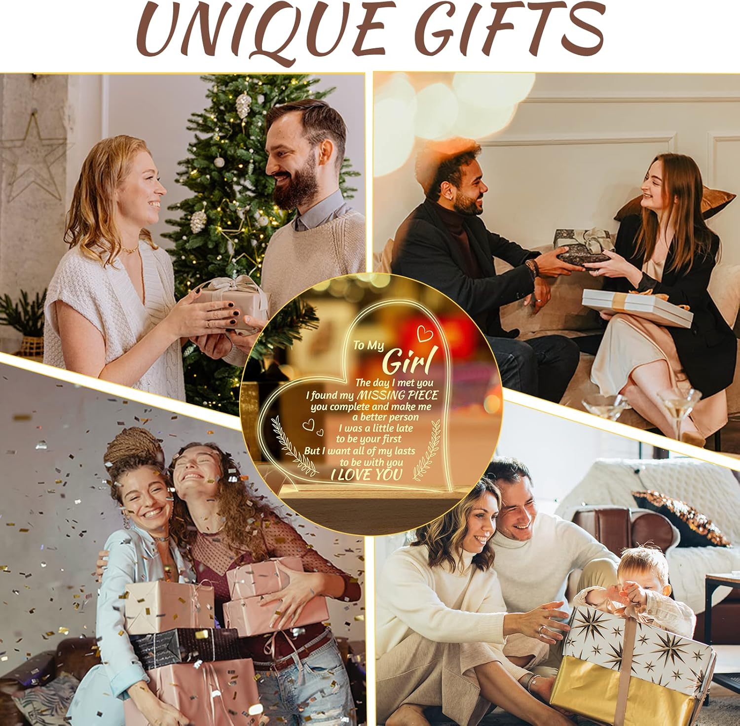 Romantic Gifts for Girlfriend, to My Girlfriend Engraved Night Light, I Love You Gifts for Her, Cute Girlfriends Anniversary Birthday Gifts for Her from Boyfriends - Image 8