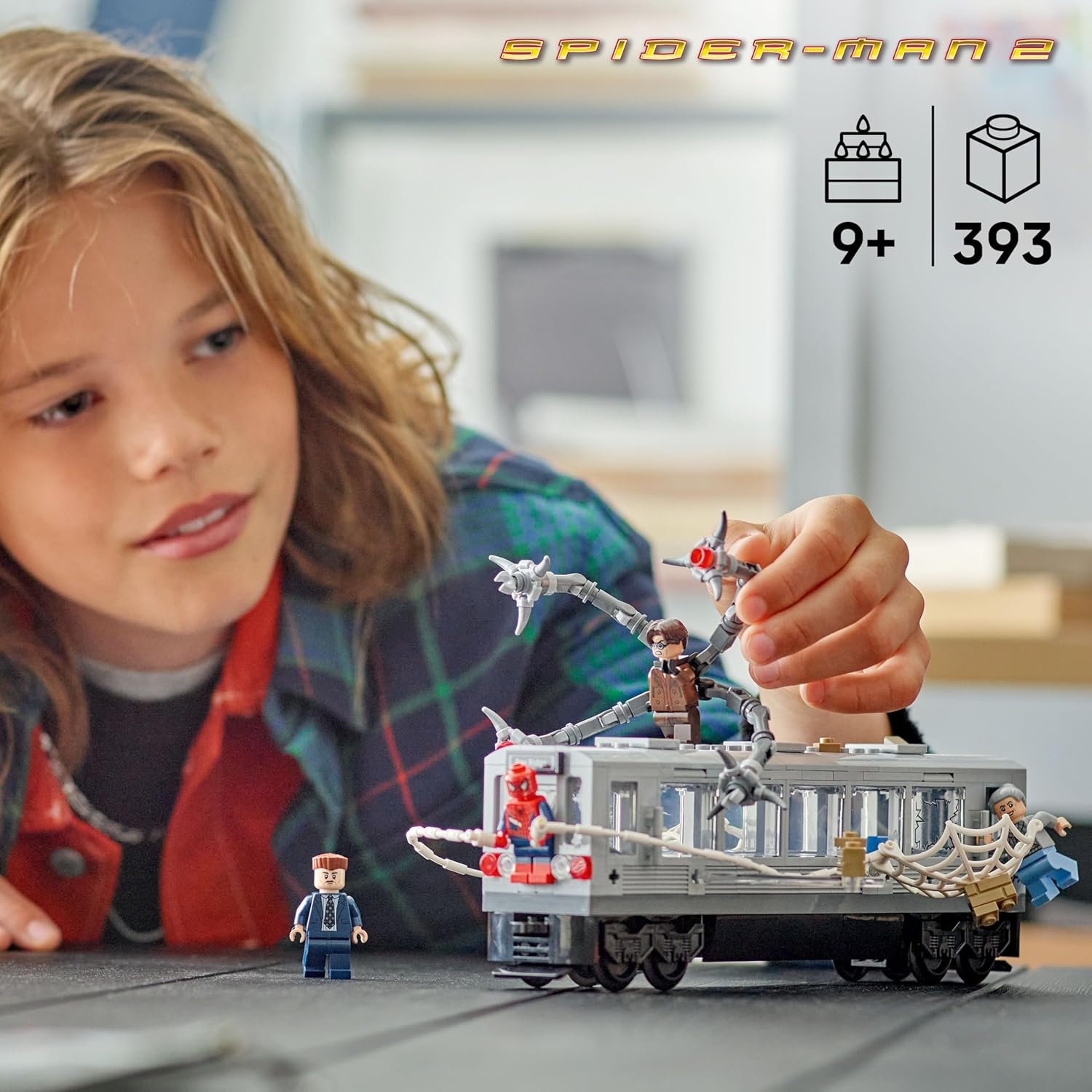 LEGO Marvel Spider-Man vs. Doc Ock Subway Train Scene - Action Figures Kids Toy - Spider-Man Building Toy for Boys & Girls, Ages 9+ - Marvel Collectible with 4 Minifigures - Birthday Gift Idea- 76321 - Image 2