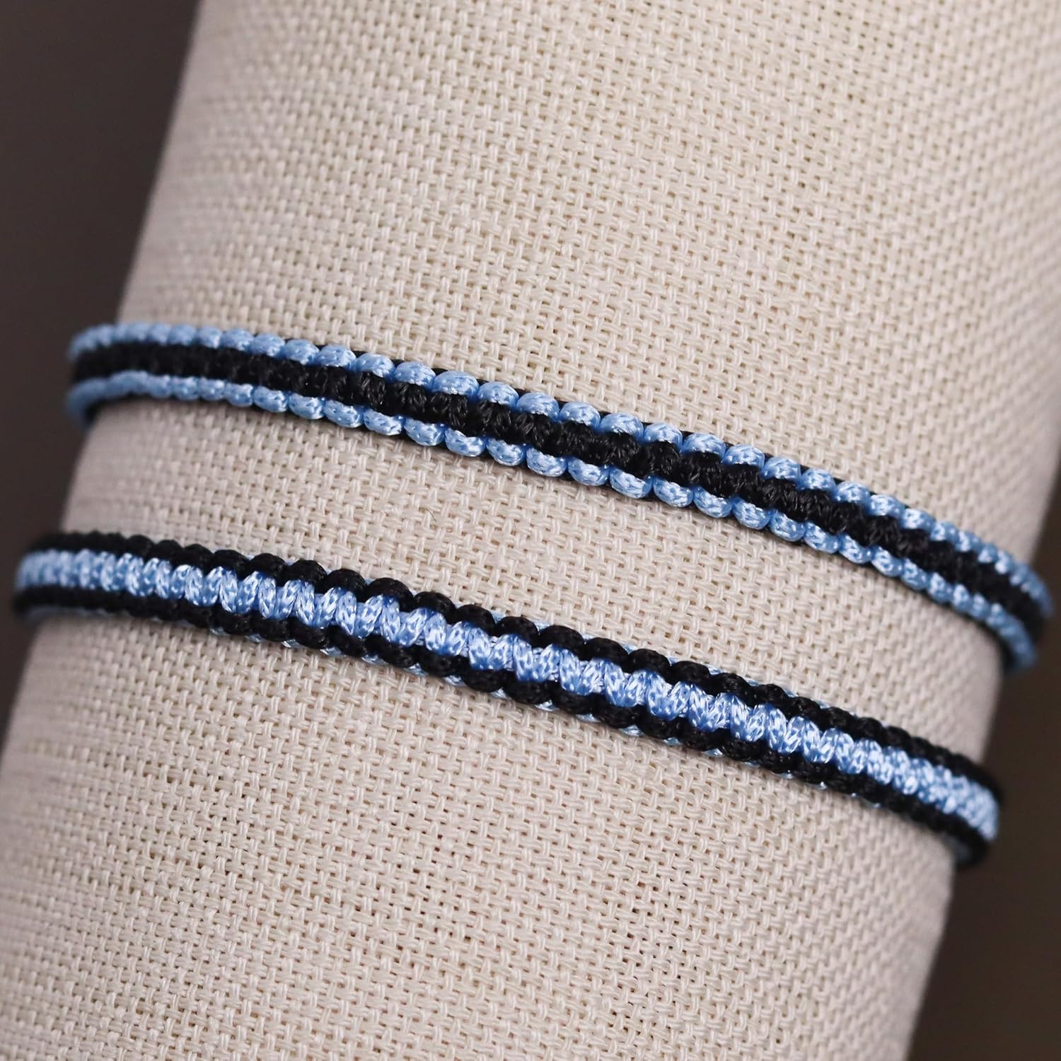 2 Pcs Red Black Color Matching Bracelets for Best Friends and Couples Gift for Her Him Birthday Boyfriend Girlfriend Besties Friendships - Image 2