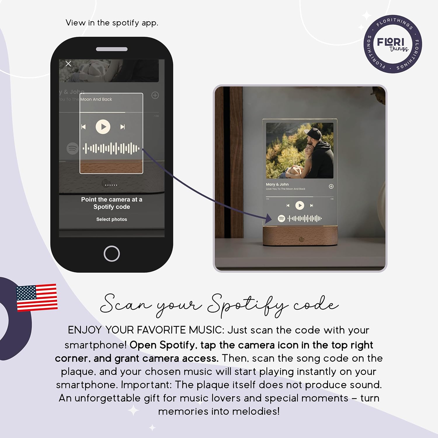 Custom Music Plaque - Personalized Acrylic Song Plaque/Glass Album Cover/Present for Girlfriend - Customized Music Sign - Long Distance Gifts - Couple Present for Her/Him/Boyfriend - Image 3