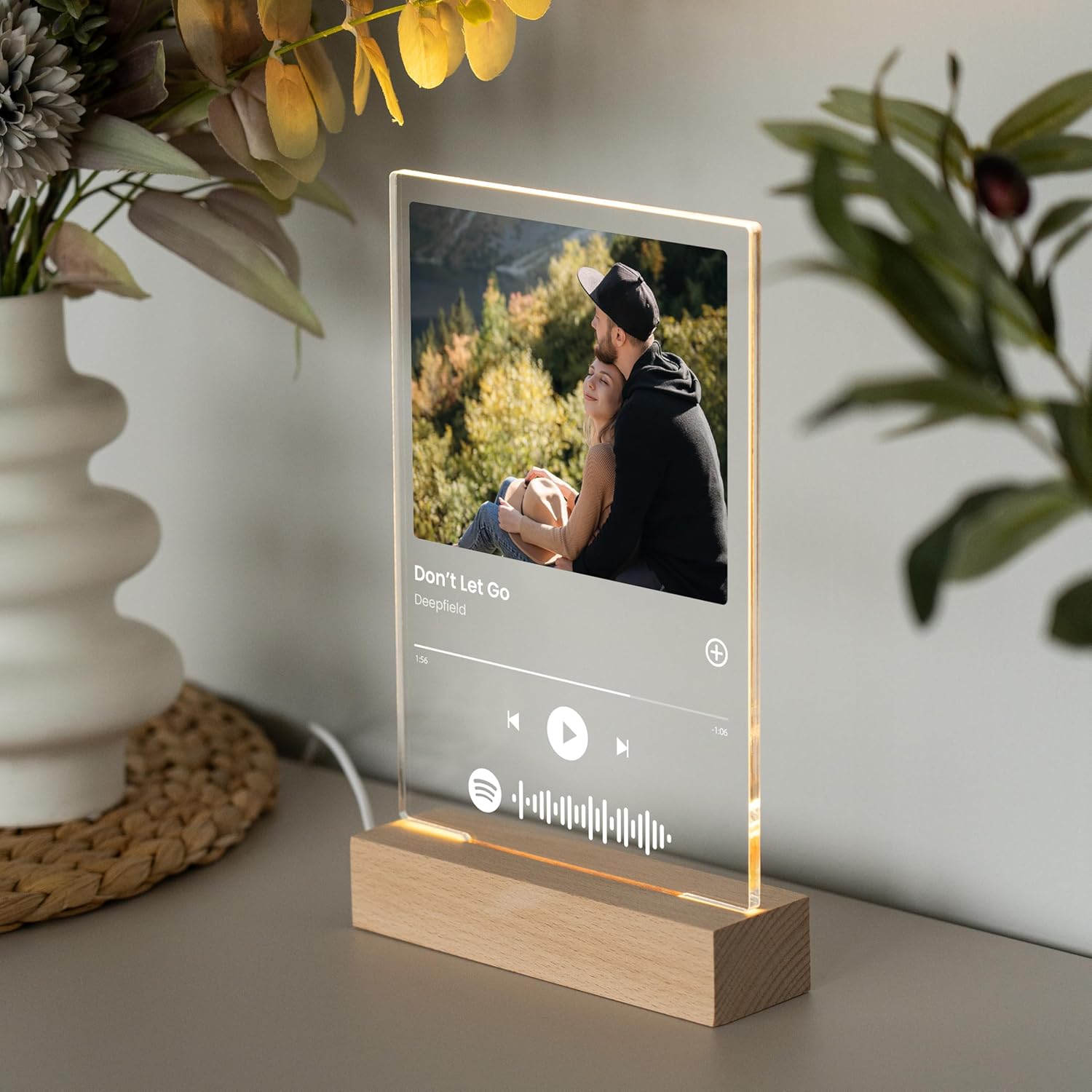 Custom Music Plaque - Personalized Acrylic Song Plaque/Glass Album Cover/Present for Girlfriend - Customized Music Sign - Long Distance Gifts - Couple Present for Her/Him/Boyfriend - Image 6