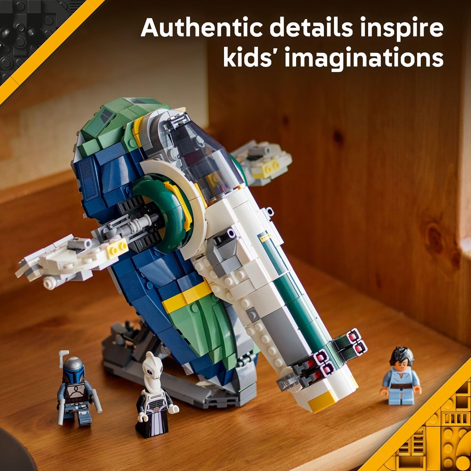 LEGO Star Wars: Attack of The Clones Jango Fett's Starship Building Toy - Pretend Play Set for Boys & Girls, Ages 9+ - Collectible Model Kit & Kids Room Decor - Gift for Birthdays - 75433 - Image 4