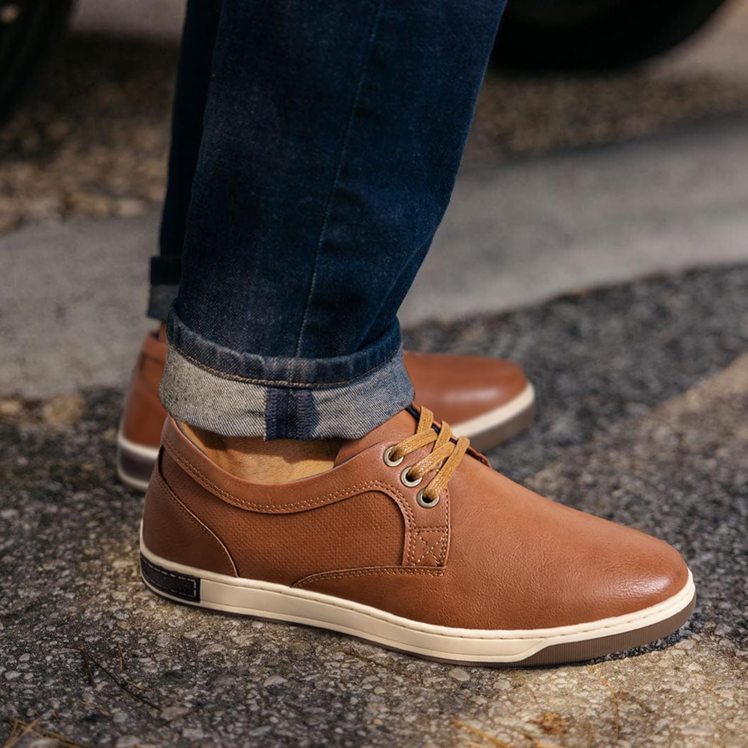 Jousen Men's Fashion Sneakers Classic Retro Casual Shoes for Men Breathable Business Dress Sneaker - Image 4