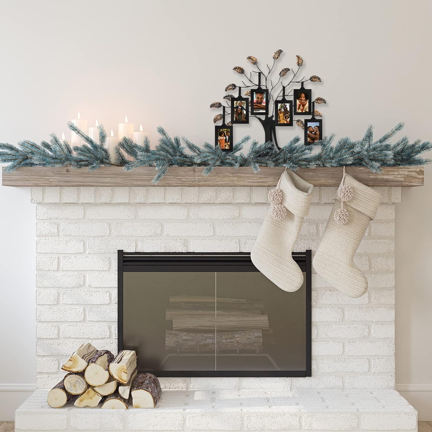 Americanflat Family Tree Picture Frame - Includes 6 Hanging 2x3 Picture Frames - Adjustable Ribbon Tassels - Ideal as Mother’s Day Gifts, Birthday Gifts, or Christmas Decor - Black and Bronze - Image 9