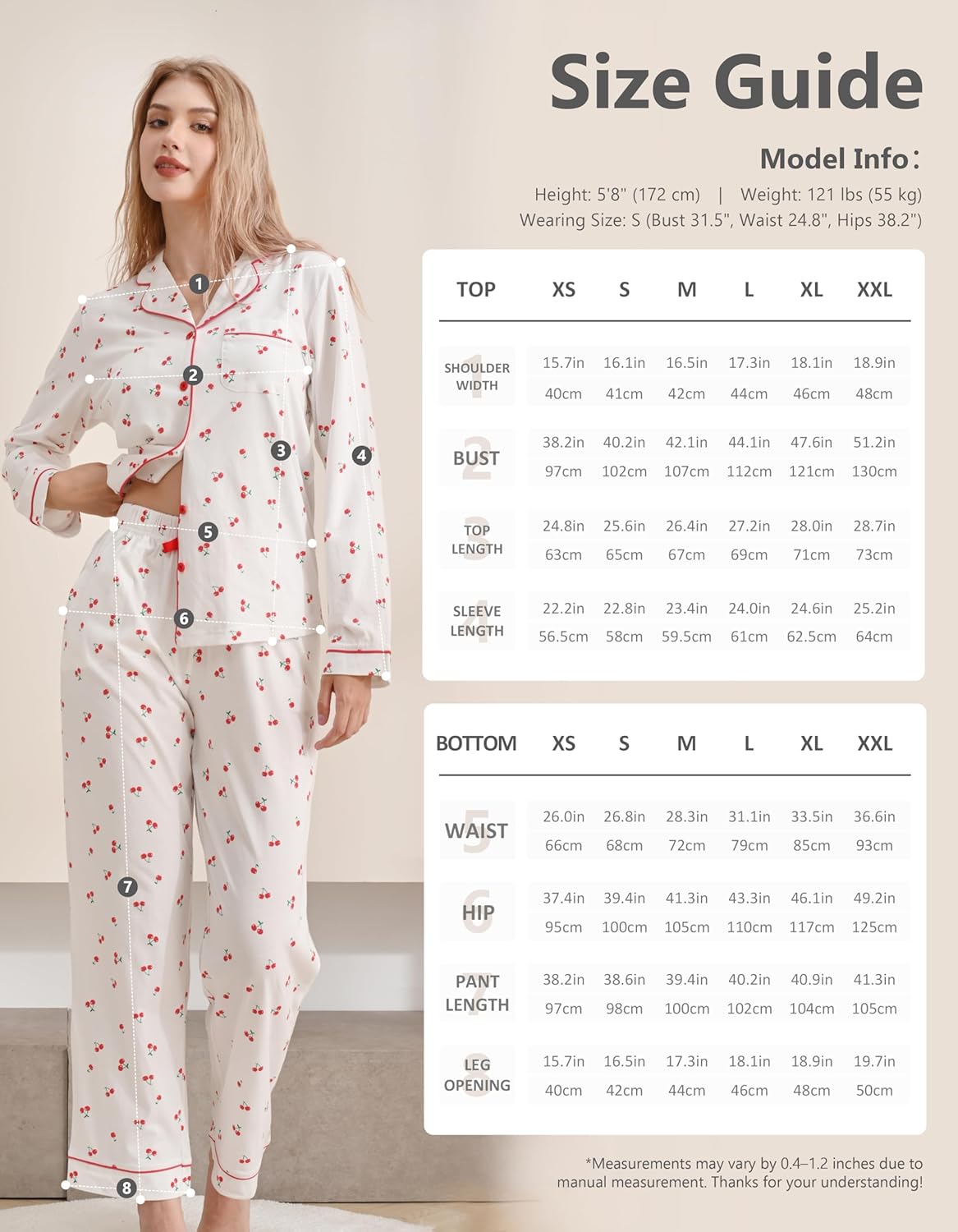 100% Cotton Christmas Pajama Sets for Women 2025 Holiday PJs Set Soft Long Sleeve Button Down Sleepwear XS-XXL - Image 6
