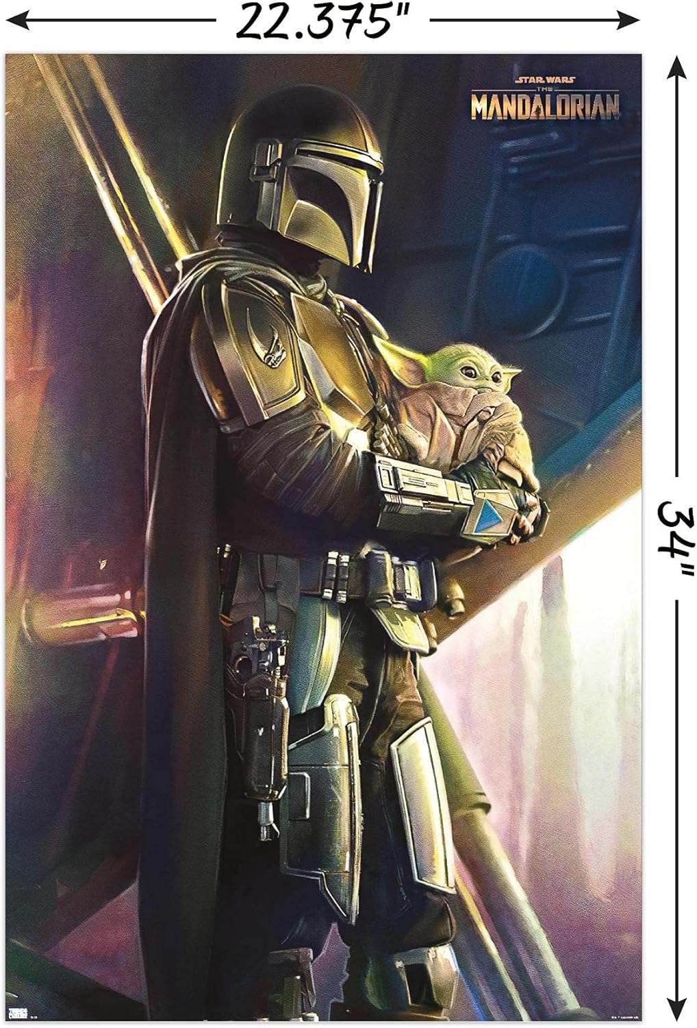 Trends International Star Wars: The Mandalorian - Held Wall Poster, 22.375" x 34", Unframed Version - Image 3