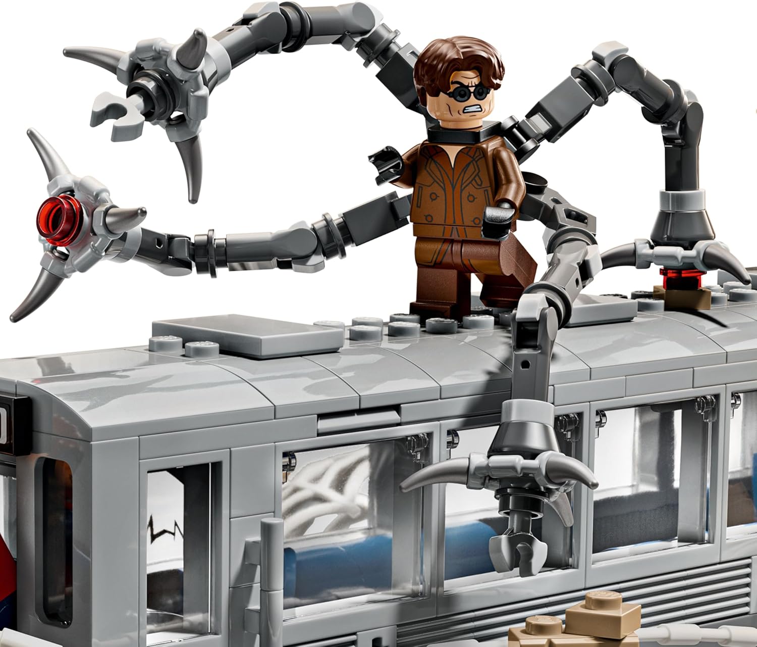 LEGO Marvel Spider-Man vs. Doc Ock Subway Train Scene - Action Figures Kids Toy - Spider-Man Building Toy for Boys & Girls, Ages 9+ - Marvel Collectible with 4 Minifigures - Birthday Gift Idea- 76321 - Image 3