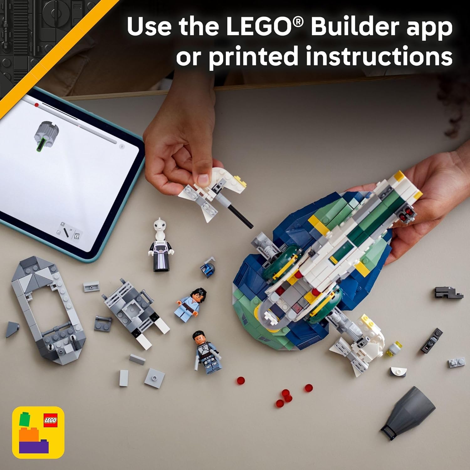 LEGO Star Wars: Attack of The Clones Jango Fett's Starship Building Toy - Pretend Play Set for Boys & Girls, Ages 9+ - Collectible Model Kit & Kids Room Decor - Gift for Birthdays - 75433 - Image 6