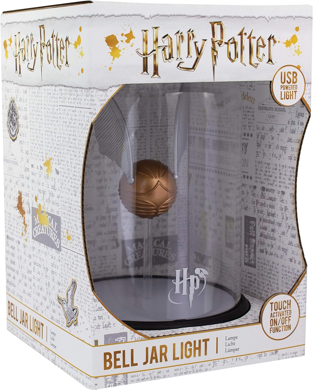 Harry Potter Levitating Golden Snitch Light, Touch Activated Desk Lamp Accessories, Officially Licensed Harry Potter Decor Gifts & Collectibles - Image 6