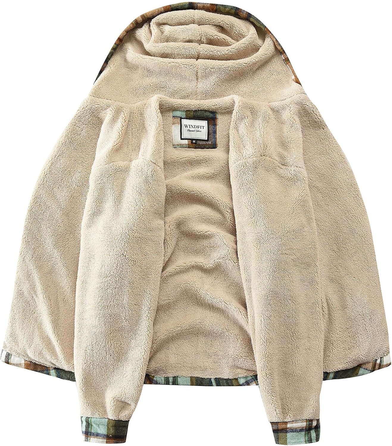 Women's Full Zip Fleece Flannel Jacket Plaid Sherpa Lined Jacket for Women - Image 2