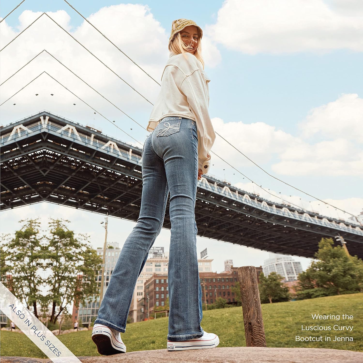 WallFlower Luscious Curvy Bootcut Jeans for Women, Mid-Rise Insta Stretch Denim, Size-Inclusive Juniors Jeans, Sizes 0 to 24 - Image 9