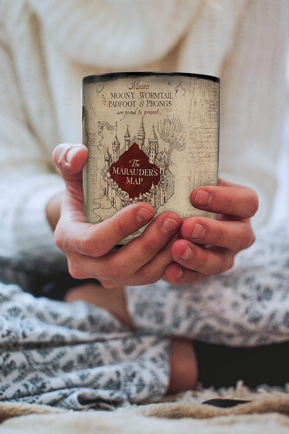 Morphing Mugs Harry Potter - Marauder's Map - I Solemnly Swear – 16 oz Large Ceramic Heat Sensitive Clue Mug – Full image revealed when HOT liquid is added - Image 4
