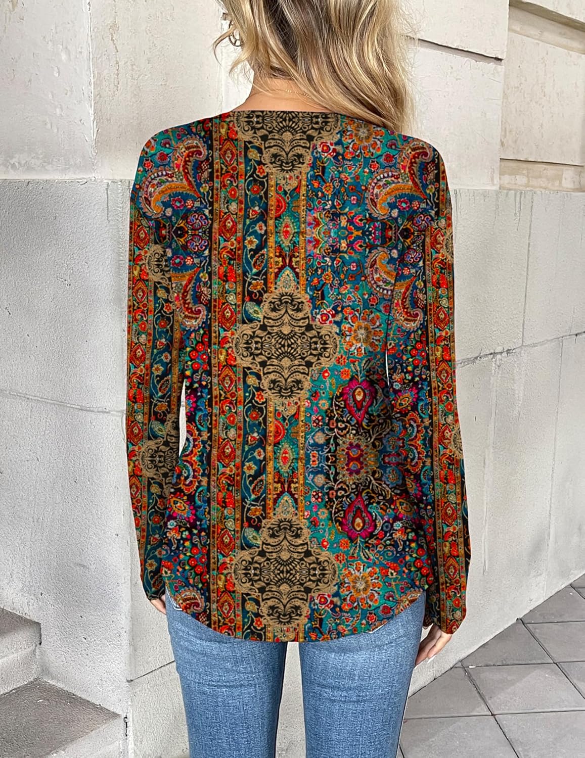 Zeagoo Women Long Sleeve Tops Dressy Casual V Neck Tshirts Basics Tee 2025 Fall Trendy Clothes S-2XL - Image 4